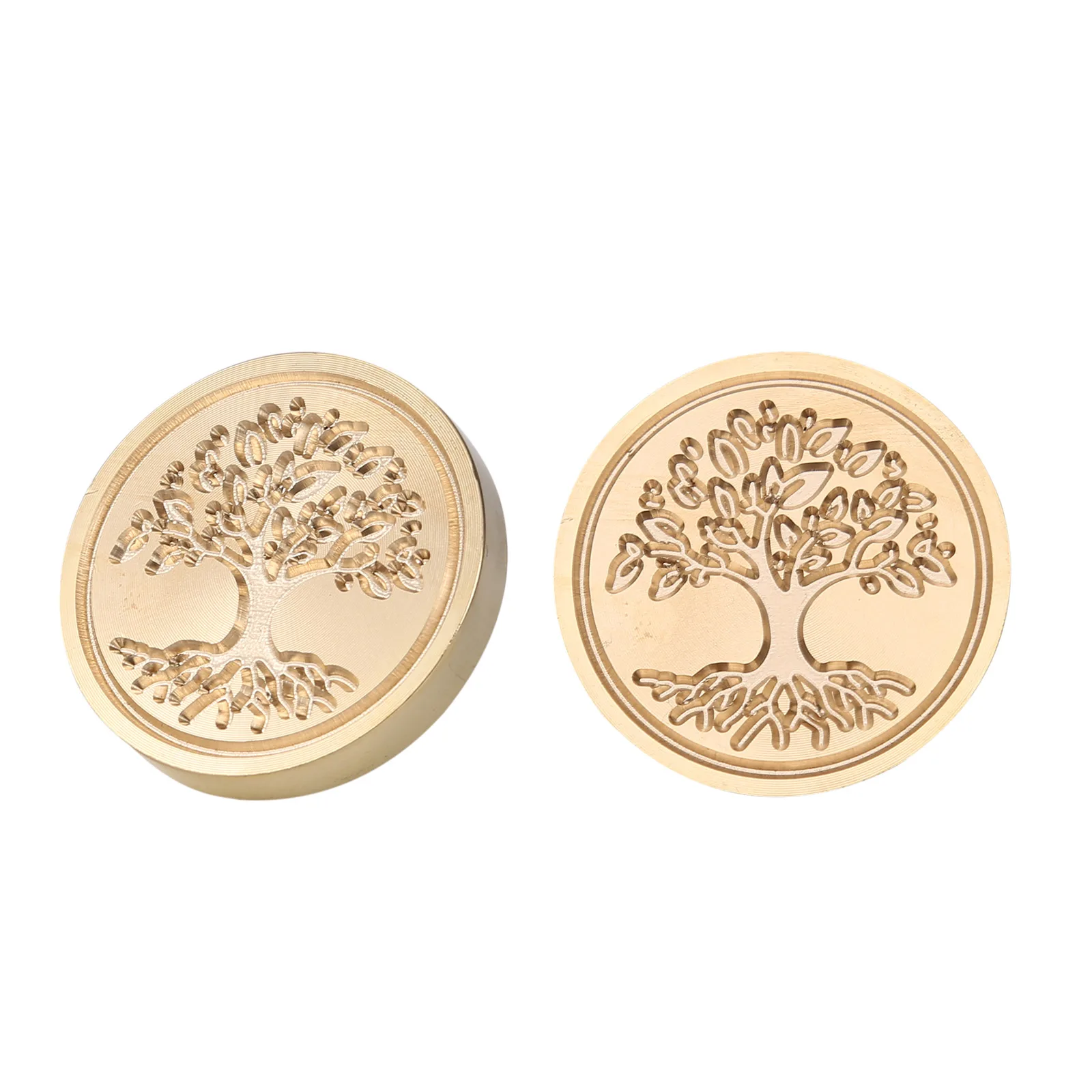 Timbro Sigillo Cera Albero Della Vita 30mm - Testa Ottone Rimovibile Con Manico Legno - Per Inviti E Regali - Foto 11