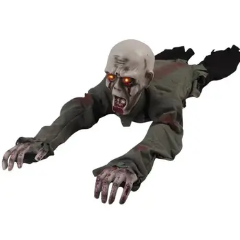 

Scary Halloween Crawling Ghost Electronic Creepy Bloody Zombie with LED Eye Prop 8.20