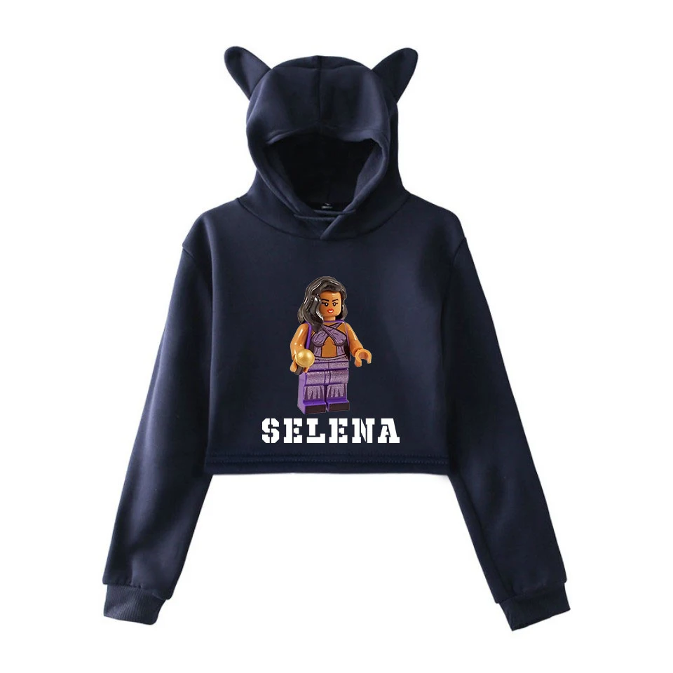 Selena Quintanilla кошка толстовки с принтом для женщин летний короткий кошачий топ модные толстовки с капюшоном Сексуальная уличная одежда размера плюс