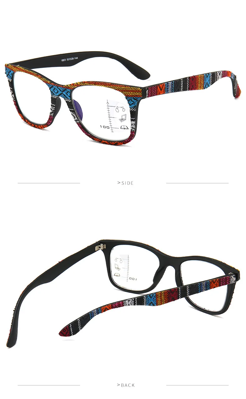 Деревянные зерна прогрессивные Мультифокальные очки для чтения женщин анти синий светильник близкий дальний прицел дальнозоркости очки мужчин с диоптрией+ 1,5