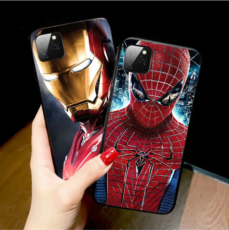 Marvel DC Comics Железный человек Человек паук Бэтмен Мстители Силиконовый ТПУ чехол