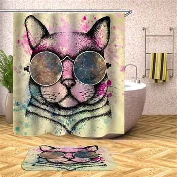 

DIY Bathroom Durable Waterproof Shower Curtain Beagle dog Home Decoration Bathroom Curtain 1pc custom Drop Shipping