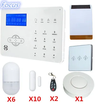 Touch Screen Panel Wireless Gsm Burglar Alarm System Smart Home Protection Safety Alarm System With Power Switch