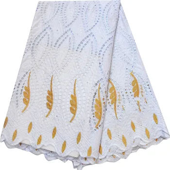 

White wedding African Lace Fabric High Quality Bazin Riche 2020 Nouveau Cotton Laces For Nigerian Festival sewing dress BL378