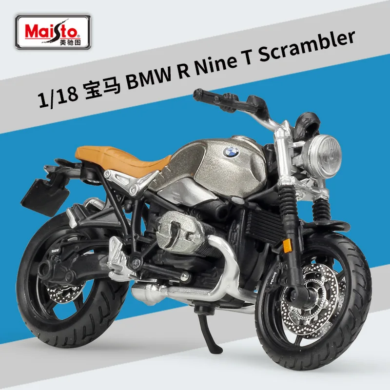 MAISTO 1:18 BMW R NineT 스크램블러 오토바이 자전거 다이캐스트 모델 박스 내 새 제품