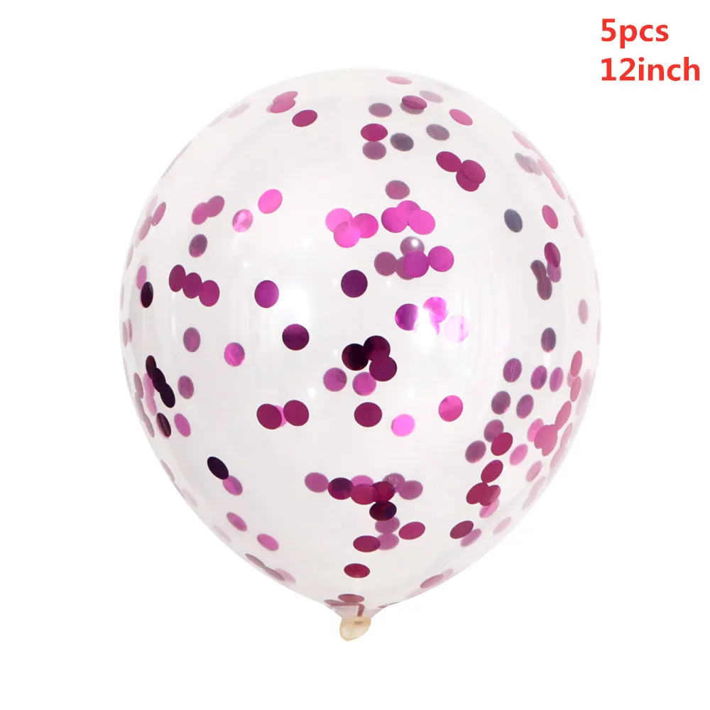 19 7 Tubes Balloons Stand Balloon HolderChrome Metallic Confetti Balloons Baby Shower Kids Birthday Party Wedding Decor Supplies - Цвет: 19