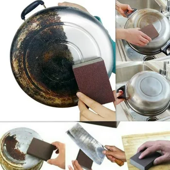 

2 Pcs/3pcs Alumina Emery Strong Magic Sponge Cleaning Brush Dish Bowl Washing Sponge Kitchen Pot Pan Window Glass Cleaner Tools