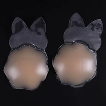 1 пара самоклеющийся силикон лепестки многоразовые цветок КРУГЛЫЙ бра для скрытия сосков Pad невидимая грудь для вечерние платья