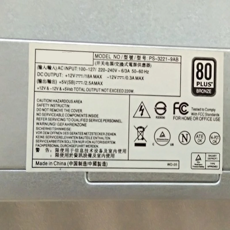 Новый блок питания для FSP Veriton 4630G X6630G B630 12Pin 220W Питание PS 3221 9AB FSP220 30FABA 30PABA d14 220p2b D15