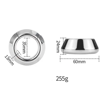 Magnet Penis Ring Clamp Male Chastity Training Device Stainless Steel Cockring Dick Scrotum Crusher Stretcher Sex Toys For Men 6