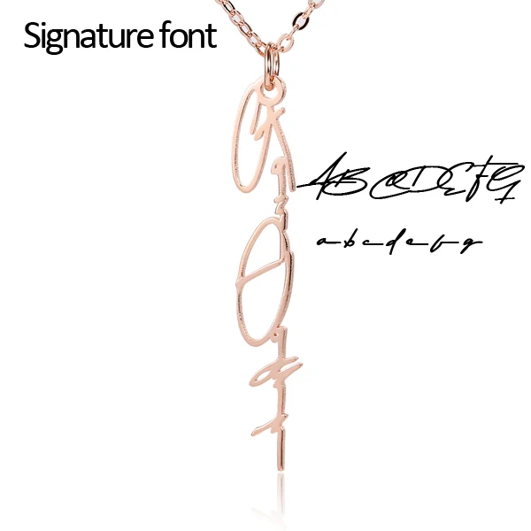 font25 L11 персонализированное именное ожерелье для женщин именное ожерелье и кулон именная табличка ожерелье Прямая поставка Ювелирные изделия Рождественский подарок - Окраска металла: font25