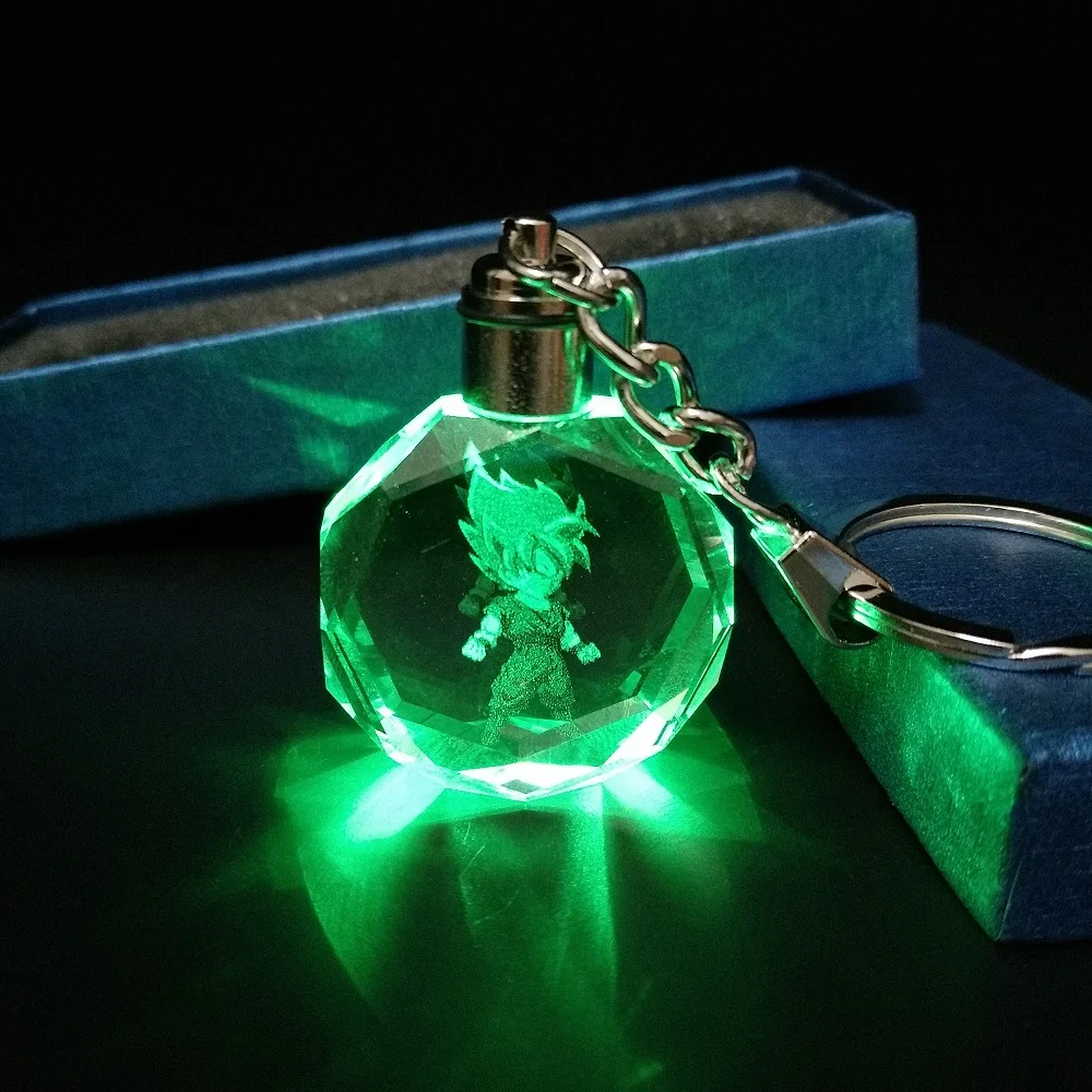 «Мстители» от «Драконий жемчуг зет с украшением в виде кристаллов брелок с рисованным аниме, блестящий шар Косплэй светодиодных ламп, кольцо для ключей, держатель для автомобиля, брелки для ключей, кулон брелок для ключей - Цвет: J0