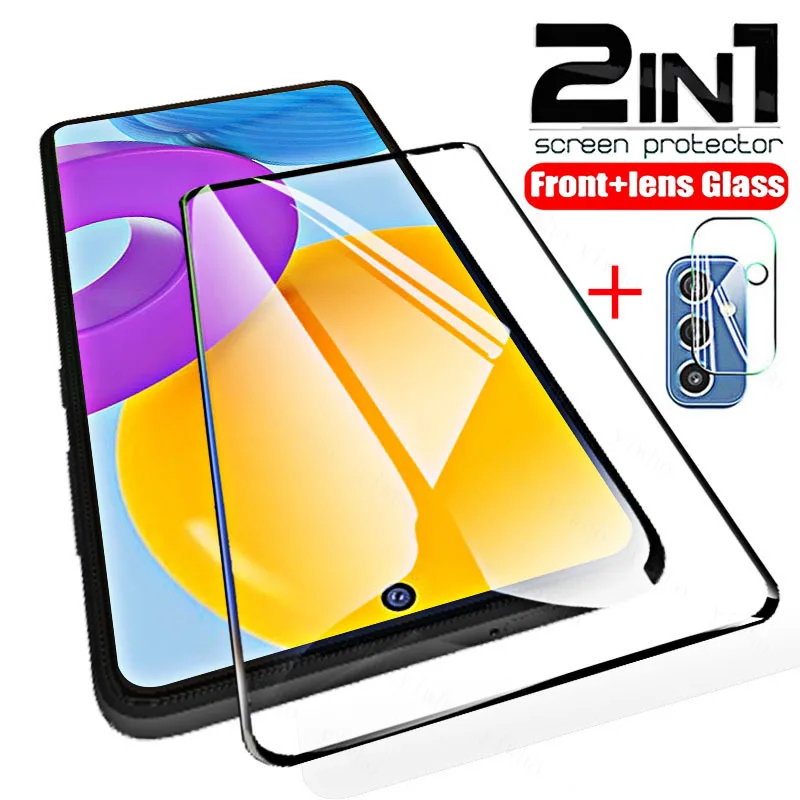 2In1 Obiettivo Della Fotocamera Per Samsung Galaxy M52 5G Protezione Dello Schermo In Vetro Temperato Per Samsung M52 M 52 Galaxy M52 Pellicola Protet