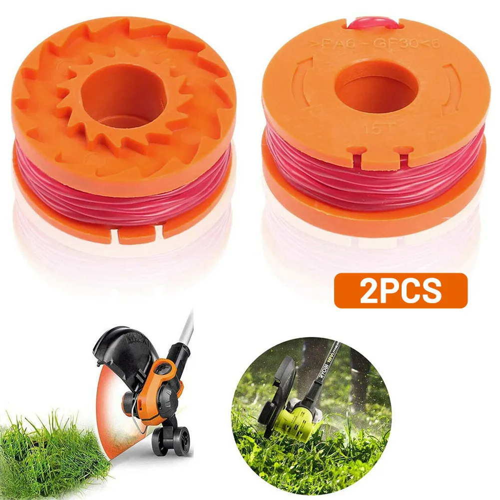 long sleeve garden gloves 2Pcs Trimmer Spool Line For WORX Grass Trimmer WG150E WG151E WG154E WG155E WG157E WG160E WG163E WG165E WG166E  WG167E WG169E electric weed trimmer