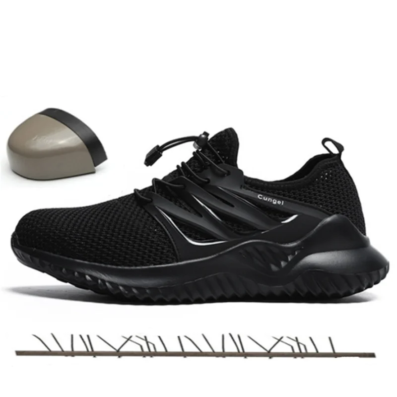 Classic Fashion Designer Shoes Men Boots Mesh Light Steel Toe Cap Insulation Work Safety Unbreakable Trekking Sneakers | Обувь