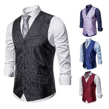 AliExpress Eaby, стиль, мужской повседневный жилет, однобортный жилет с принтом