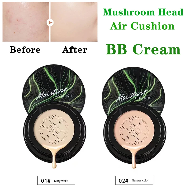 BB Cream Mushroom Head Air Cushion Base CC Glow Treatment Cosmetic Oil Control Moisturizing Foundation Face Care Makeup |