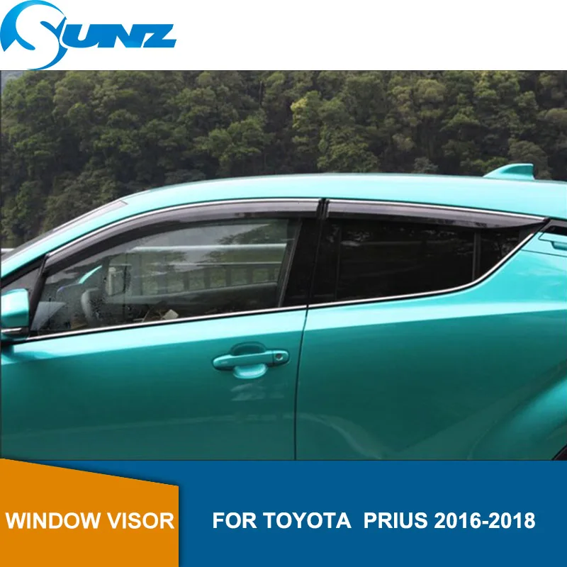 

Window Air Vent Visor For Toyota prius 2016-2018 Sun Shade Awnings Shelters Guards For Toyota prius 2016 2017 2018 SUNZ