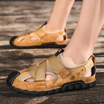 

Men's Sandals New Breathable Men Sandals Casual Beach Men Casual Shoes High Quality Summer Men's Shoes Rome Sandals Size 39-48