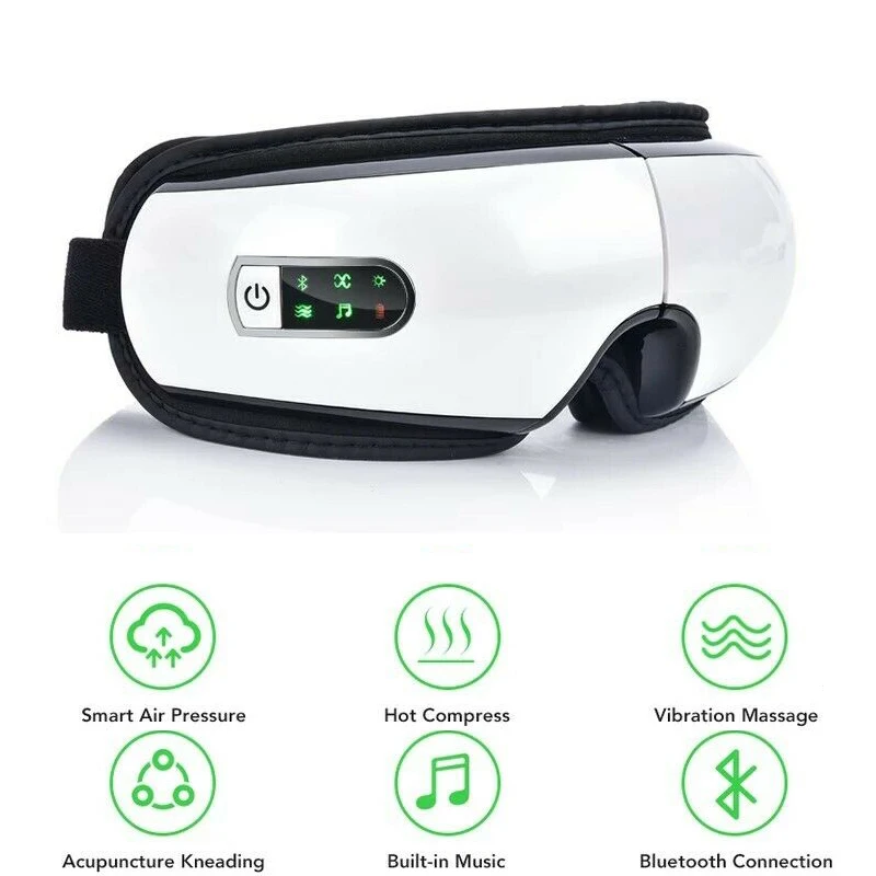 

Smart Eye Massager Electric Bluetooth Airbag Vibration Hot Compress Air Pressure Eye Care Massager Relaxation Massage Glasses