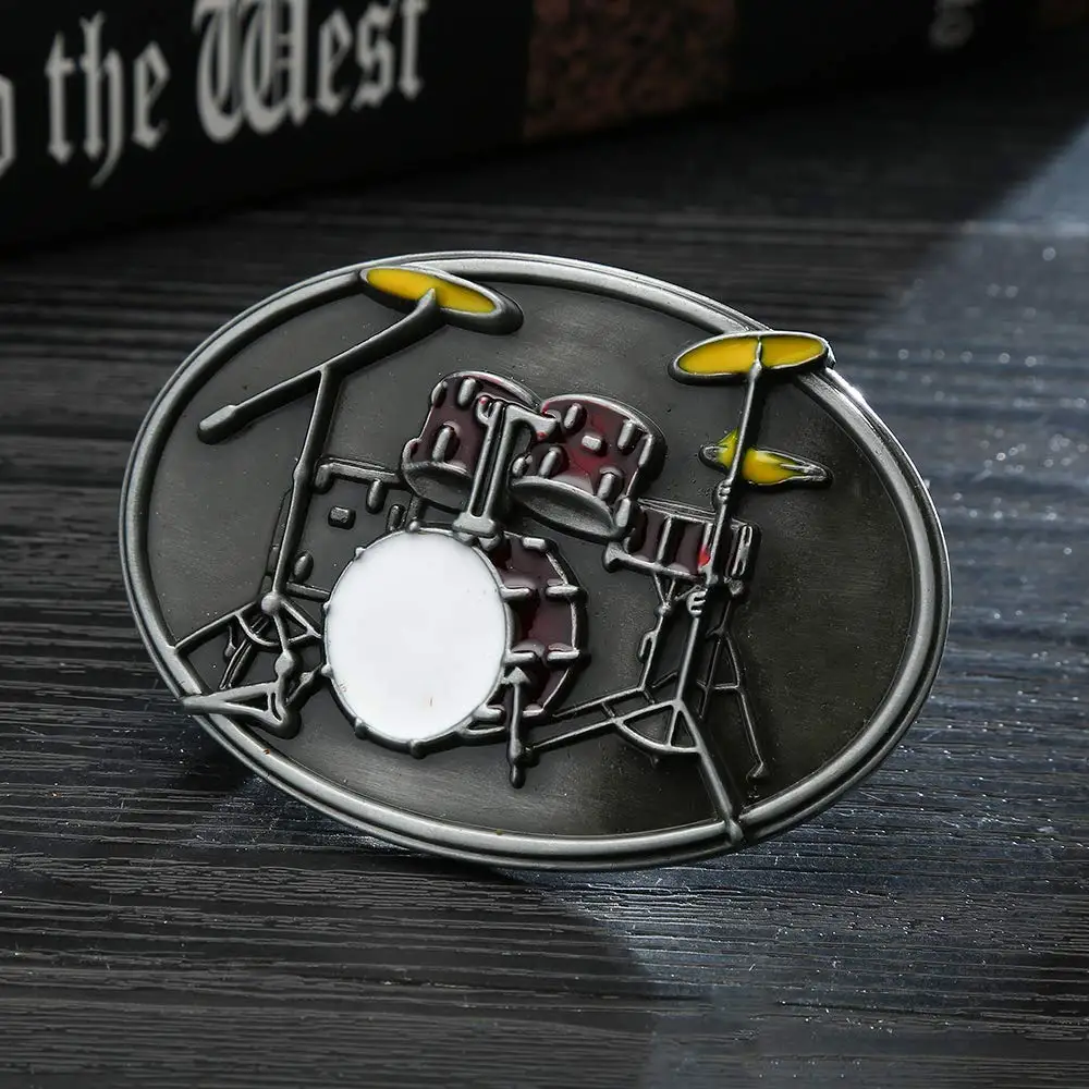 ROCKET музыка узор Пряжка на ремешке для мужчин в западном стиле с пряжкой в ковбойском стиле; Без ремня изготовленный на заказ сплав Ширина: 4 см