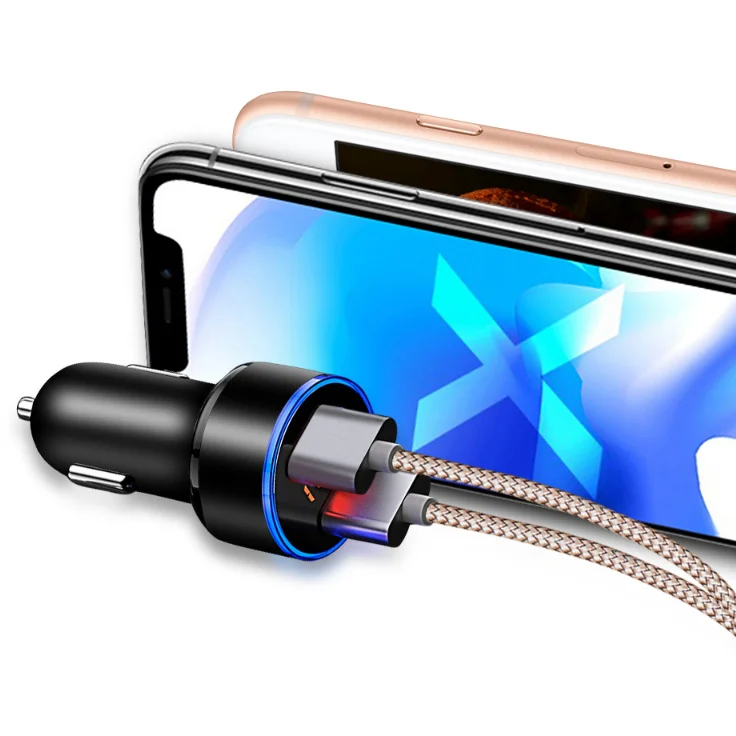 2019 USB Автомобильное светодиодное зарядное устройство для телефона автомобильные