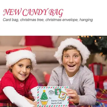 

Hot Sale Christmas Envelope Velvet Cloth Xmas Tree Pendent Hanging Ornaments Christmas Home Decoration Card Candy Bag