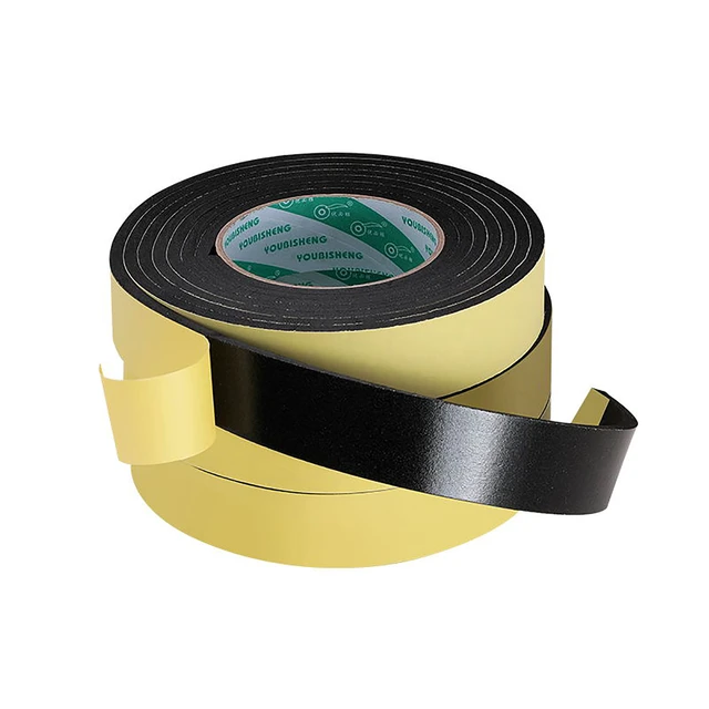 2, 3, 5mm thick Strong Adhesion Single-sided Tape EVA black Sponge