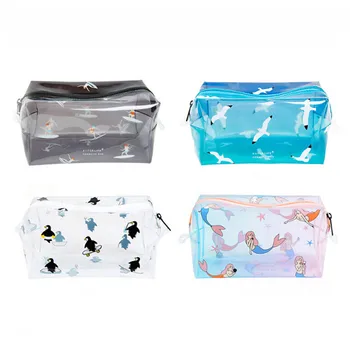 

Mermaid Print Transparent Waterproof Makeup Make Up Cosmetic Bag Travel Wash Toothbrush Pouch Toiletry Organizer Bag Tools Sac