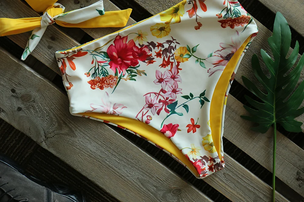 Maillot de bain asymétrique épaule dénudée - Sexy bikini pour femmes