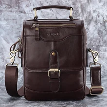 Высококачественная Мужская сумка на плечо из натуральной кожи, мужская сумка-мессенджер, маленькая сумка, мужская сумка через плечо из натуральной воловьей кожи, винтажная дорожная сумка