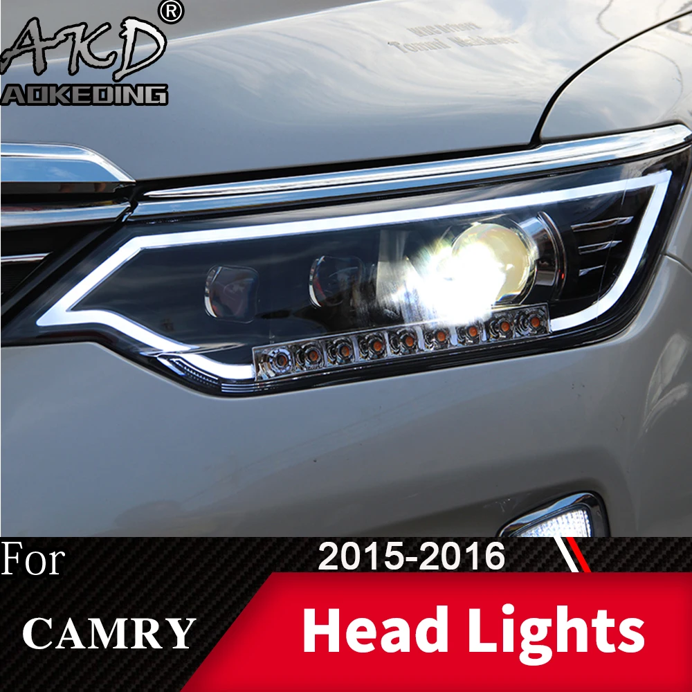 Фара для автомобиля Toyota Camry- Camry V55 головной светильник s противотуманный светильник дневной ходовой светильник DRL H7 светодиодный Биксеноновая лампа автомобильные аксессуары