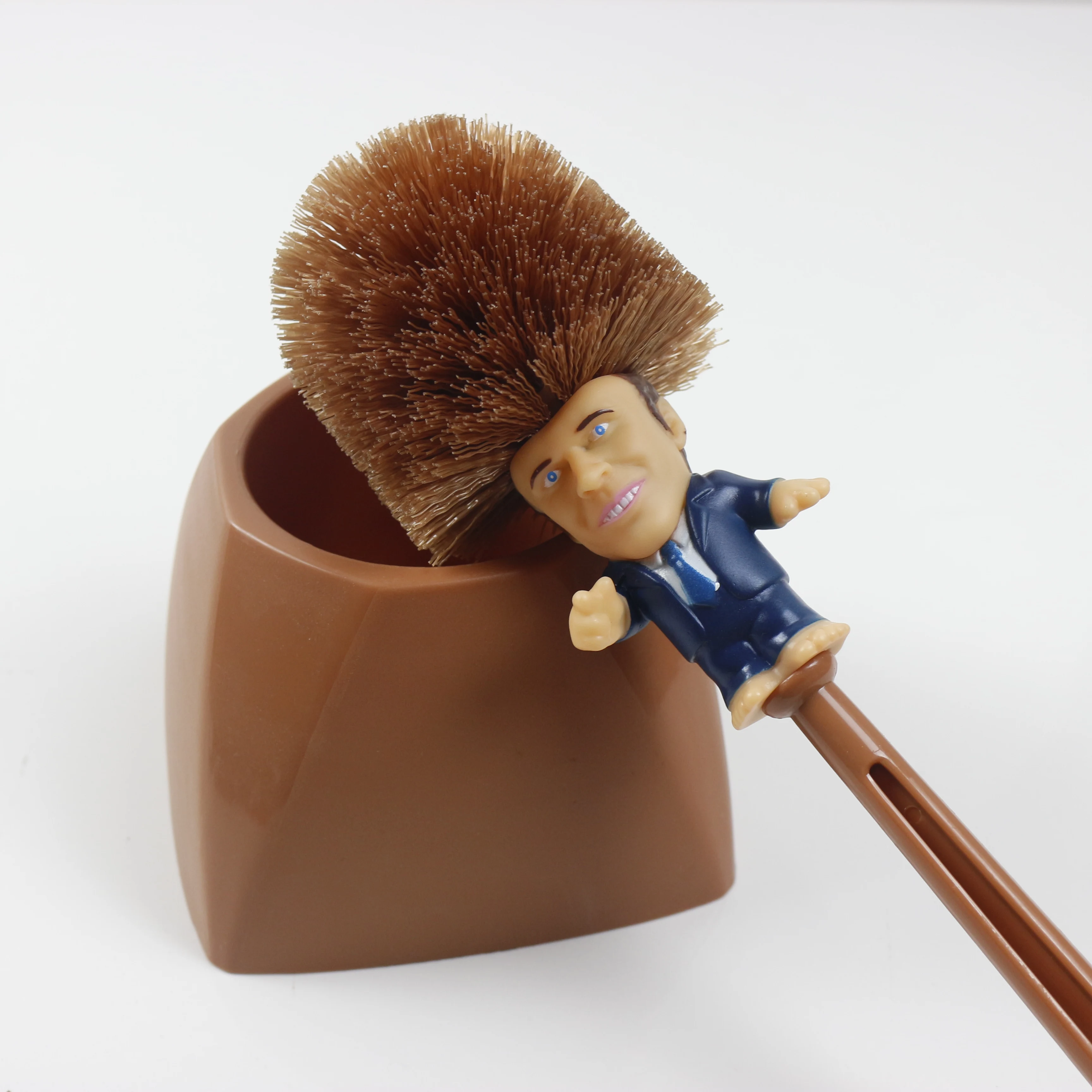 Щетка для туалета Emmanuel Macron Brosse WC Brosse De peatilet Франция President Trump туалетная щетка смешная