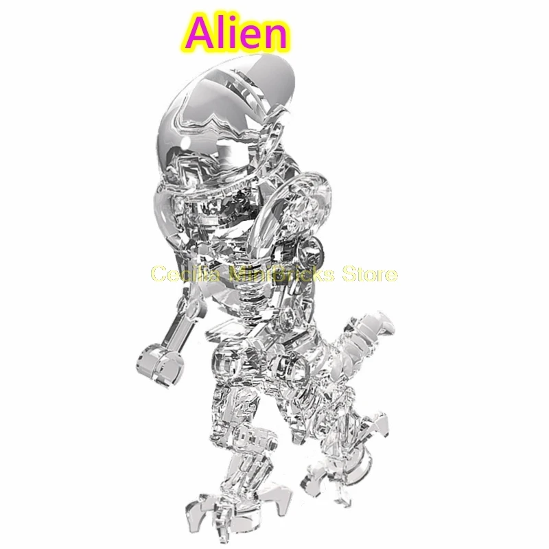 Alien Хэллоуин фильм инопланетянин фигура хищника строительные блоки модель капитан Марвел танос игрушки подарок на день рождения лего technic Creator друзья - Цвет: Alien
