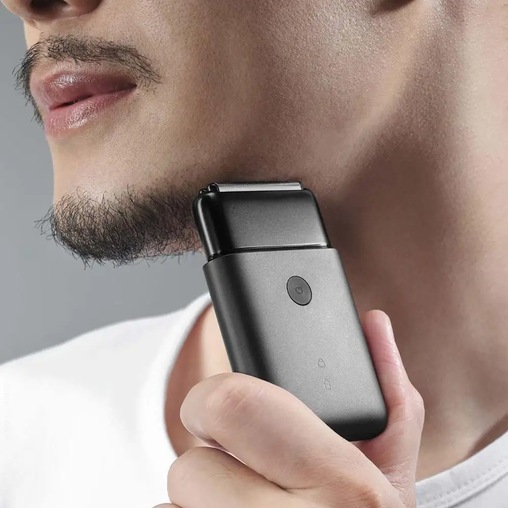 Новая портативная электробритва XIAOMI MIJIA умный мини триммер для бороды влажного и