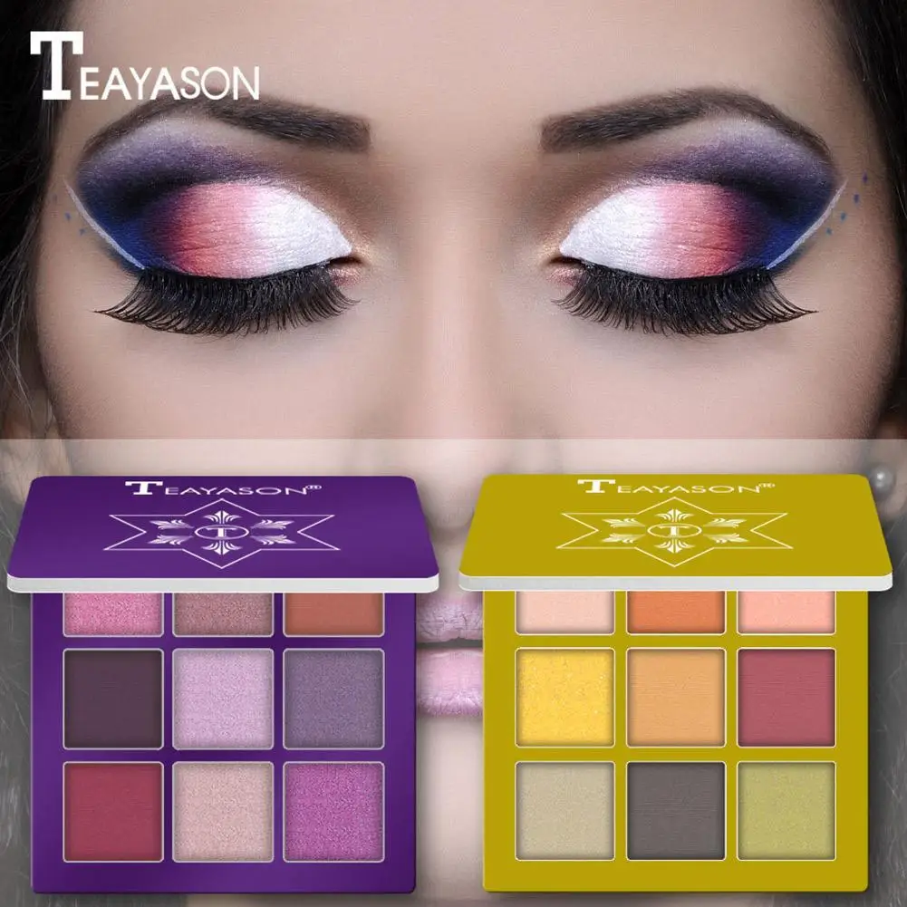 

9Colors/Set Eyeshadows Pearlescent Matte Shimmer Waterproof Sweat-proof Mixed Eye Shadow Palette Beauty Makeup Cosmetic