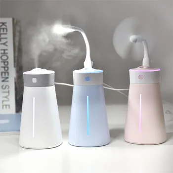 

380ml Air Humidifier USB Car Humidifier Aroma with Night light Colorful Gradient Light Aquarius Humidifier Bedroom office