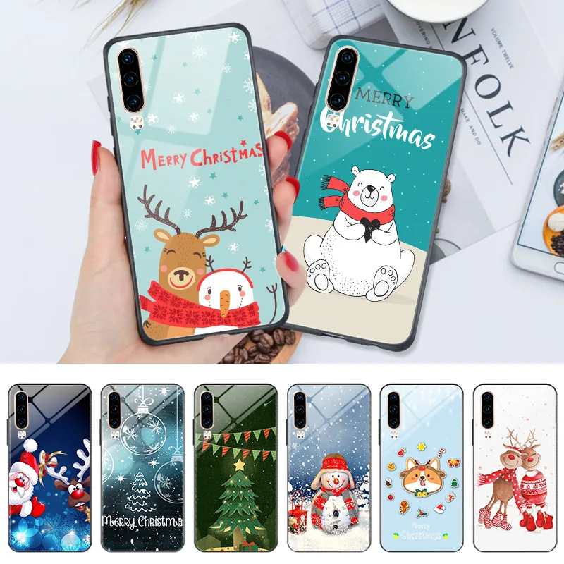 Новый год для huawei P30 Lite PRO P20 P10 P9 чехол телефона с Рождеством жесткий пластик P Smart