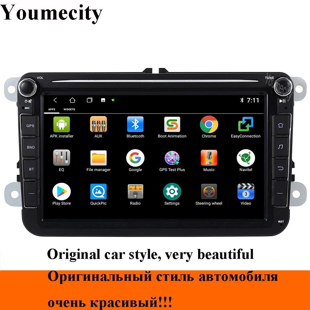 Sale Android 9.0 Octa Core Car DVD Video Gps player for VW Volkswagen Jetta Transporter T5 EOS Touran Scirocco Sharan Bora Head Unit 1