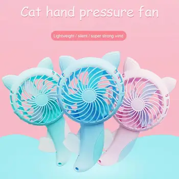 

Handheld Fan Mini Fan Electric Fan USB Pocket Fans Coloured Manual Handpress Portable Cartoon Fans Cooling Household No Battery
