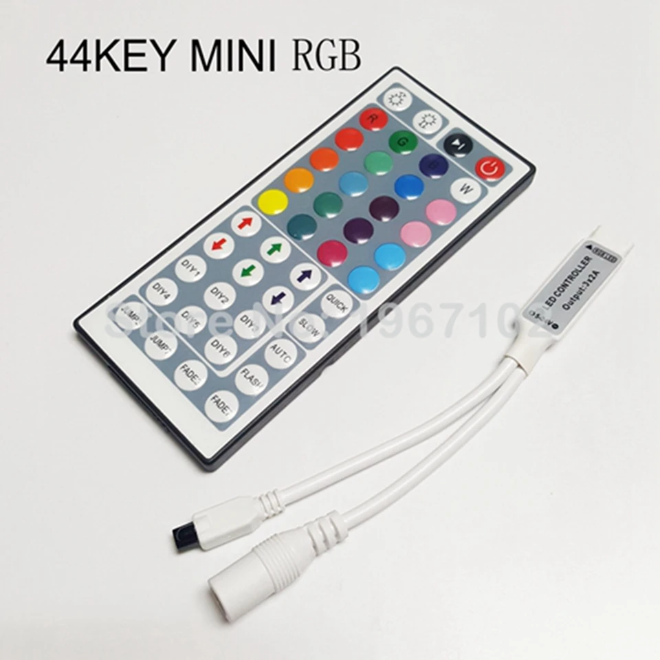 Одиночный rgb-светодиодный пульт управления DC 12V 24key Box 44key 11 клавиш 17key мини Регулятор освещенности с дистанционным управлением для SMD 3528 5050 2835 Светодиодные полосы света