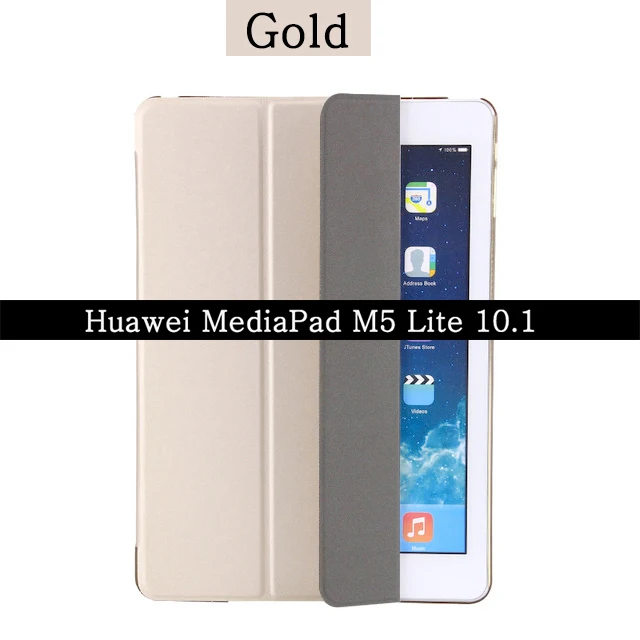 MediaPad M5 Lite Чехол-книжка с подставкой для huawei MediaPad M5 Lite 10 BAH2-W19 BAH2-L09 10,1 дюймов pu кожаный магнитный чехол с функцией автоматического пробуждения/сна смарт-чехол - Цвет: MediaPad M5 Lite