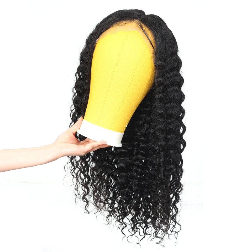LEVITA 13x4 wate wave wig Brazilian lace wig short lace front Human Hair Wigs for women bob lace front wig non-remy 150% Density
