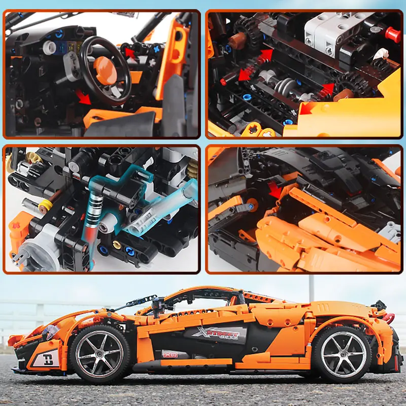 MOC McLaren P1 скоростной автомобиль приложение RC/non RC гоночный строительные блоки