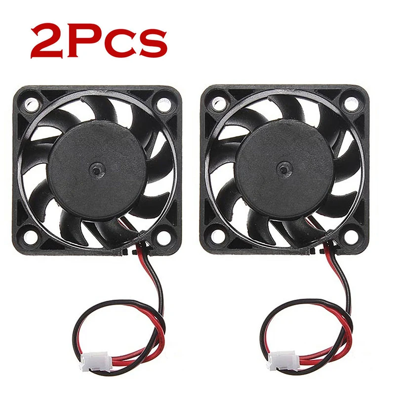 2Pcs 5V Mini Cooling Computer Fan - Small 40mm x 10mm DC Brushless 2-pin 40 x 40 x 10mm