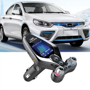 

Handsfree Bluetooth 5.0 FM Transmitter One Power Music Player Charger Player On/Off EQ USB MP3 QC3.0 Folder Car Mode Du U3Y7