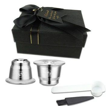 

Refillable Coffee Capsule Filter Set For Nespresso U Stainless Steel Coffee Accessories Reusable Coffeeware Kit