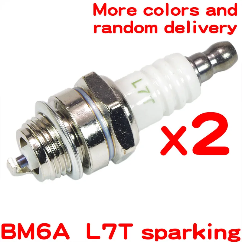 Цепная пила Свеча зажигания L7T для BM6A BMR6A WS6E WS7E BPMR6A WS7F CJ7Y W20MU L7TC M6 M7 BPMR6A двухтактный для газонокосилок - Цвет: 2 Pieces L7T