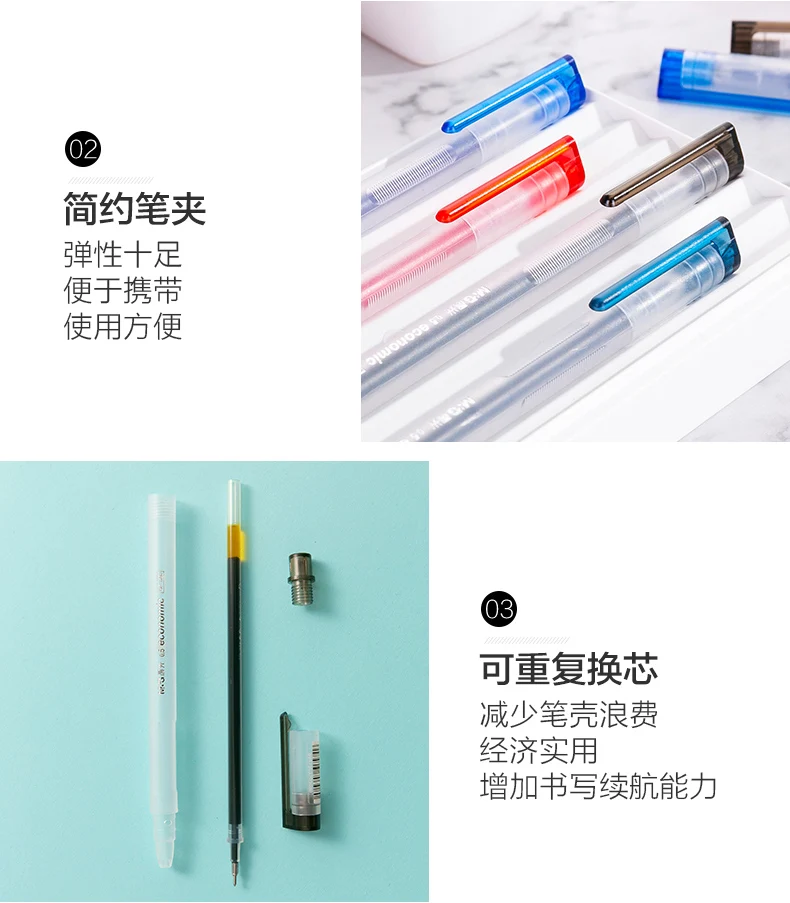 4 stifte GP1280 0,5 MM Gel Stift Rot Schwarz Tinte Gel Stift Schule Lernen Büro Stift Finanz Kommerziellen Zeichen Stift hohe-Ende Förderung Stift – Detail 7