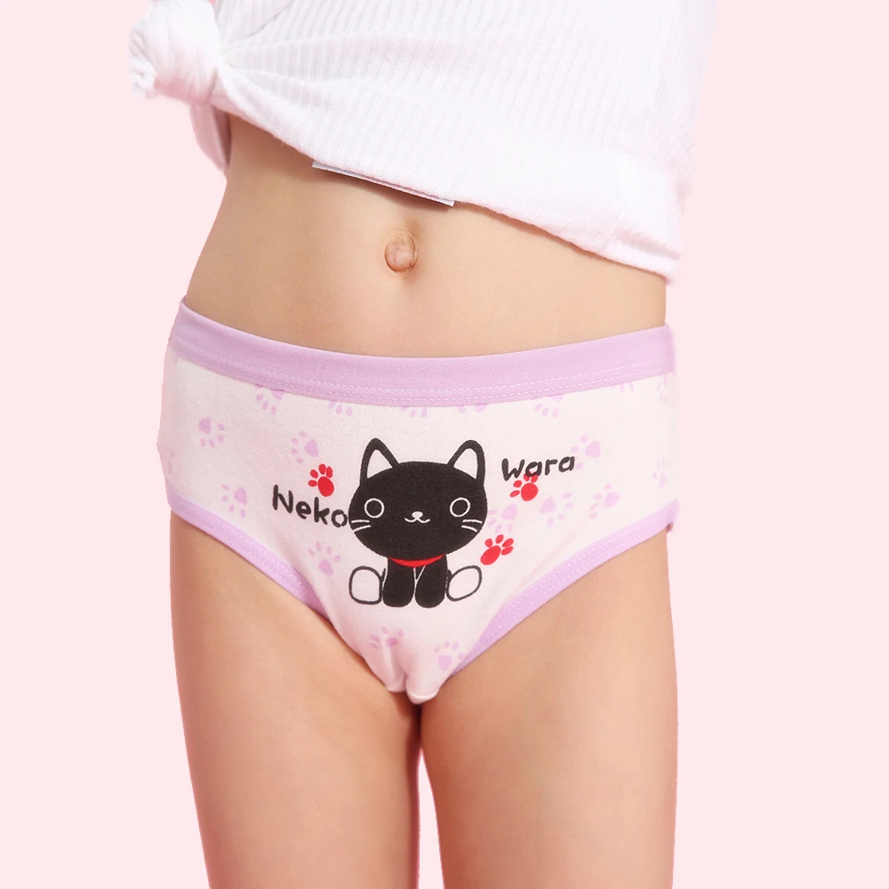 4 шт./лот новые детские хлопковые трусы нижнее белье для девочек с милым